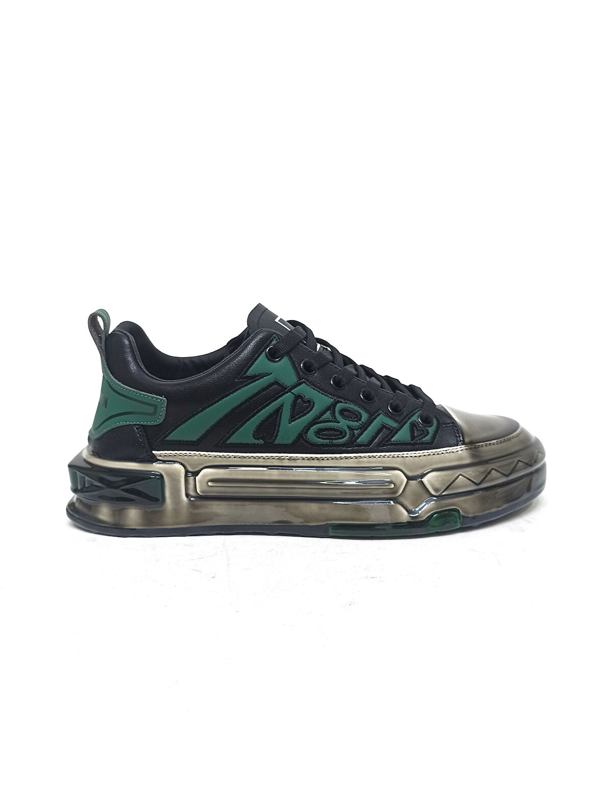 MARCOMEN SİYAH DERİ ERKEK SNEAKER AYAKKABI