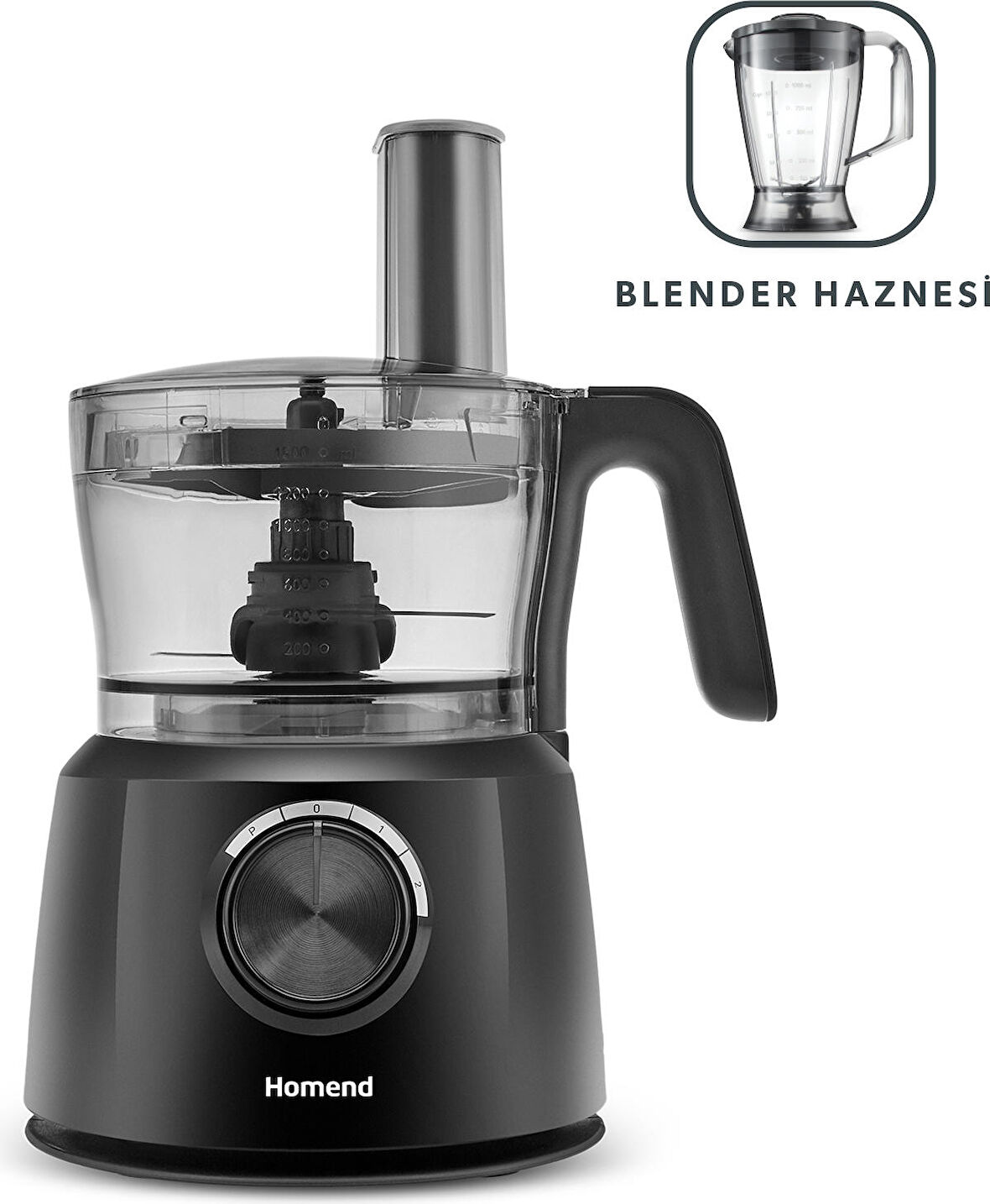 Homend Functionall 2845H Blender Hazneli Mutfak Robotu Siyah