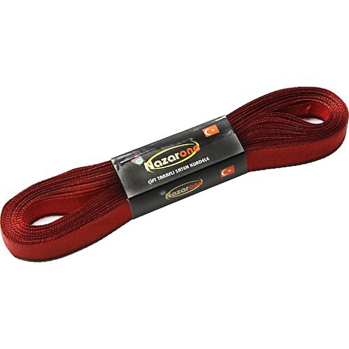 Nazarone Saten Kurdele 1CM-10MT-BORDO(1007)