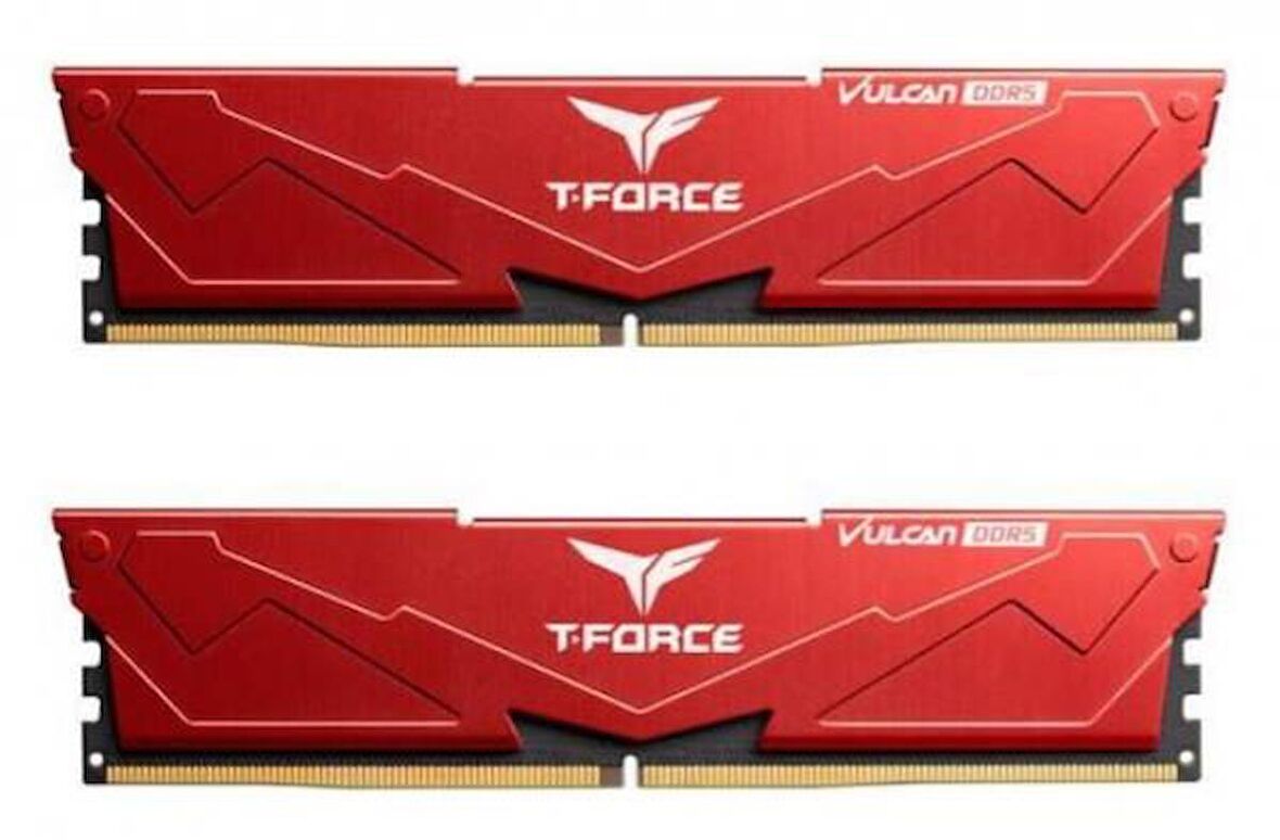 Team T-Force Vulcan Red 32GB(2x16GB) 6400Mhz DDR5 Gaming Ram CL40 (FLRD532G6400HC40BDC01)