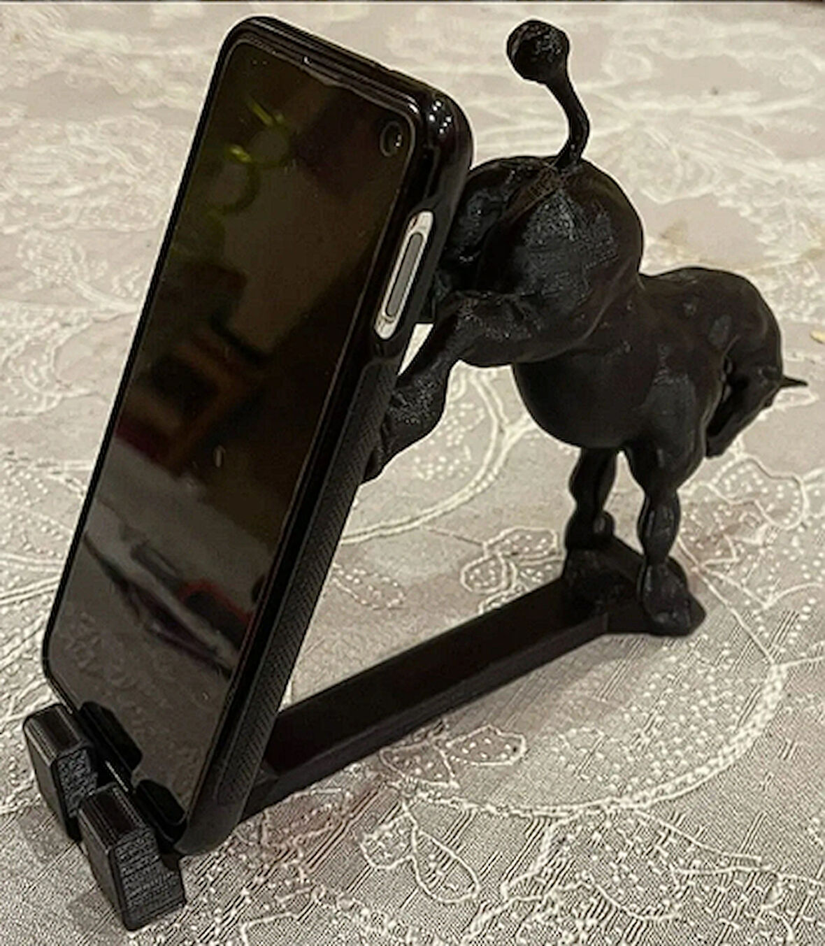 Horse Phone Stand At Figürlü Telefon Standı Siyah