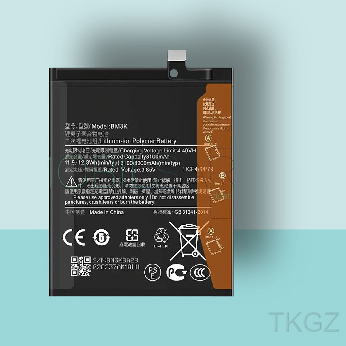 Tkgz - Xiaomi Mİ MİX 3 - BM3K - Batarya Pil Orijinal Sıfır