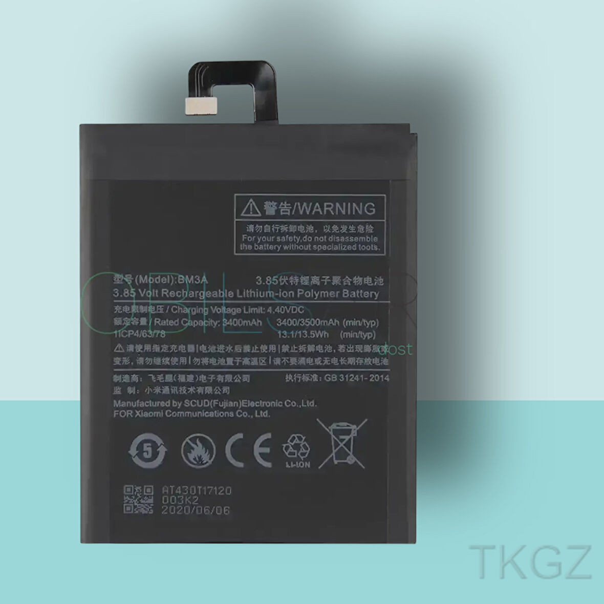 Tkgz - Xiaomi Mİ NOTE 3 - BM3A - Batarya Pil Orijinal Sıfır