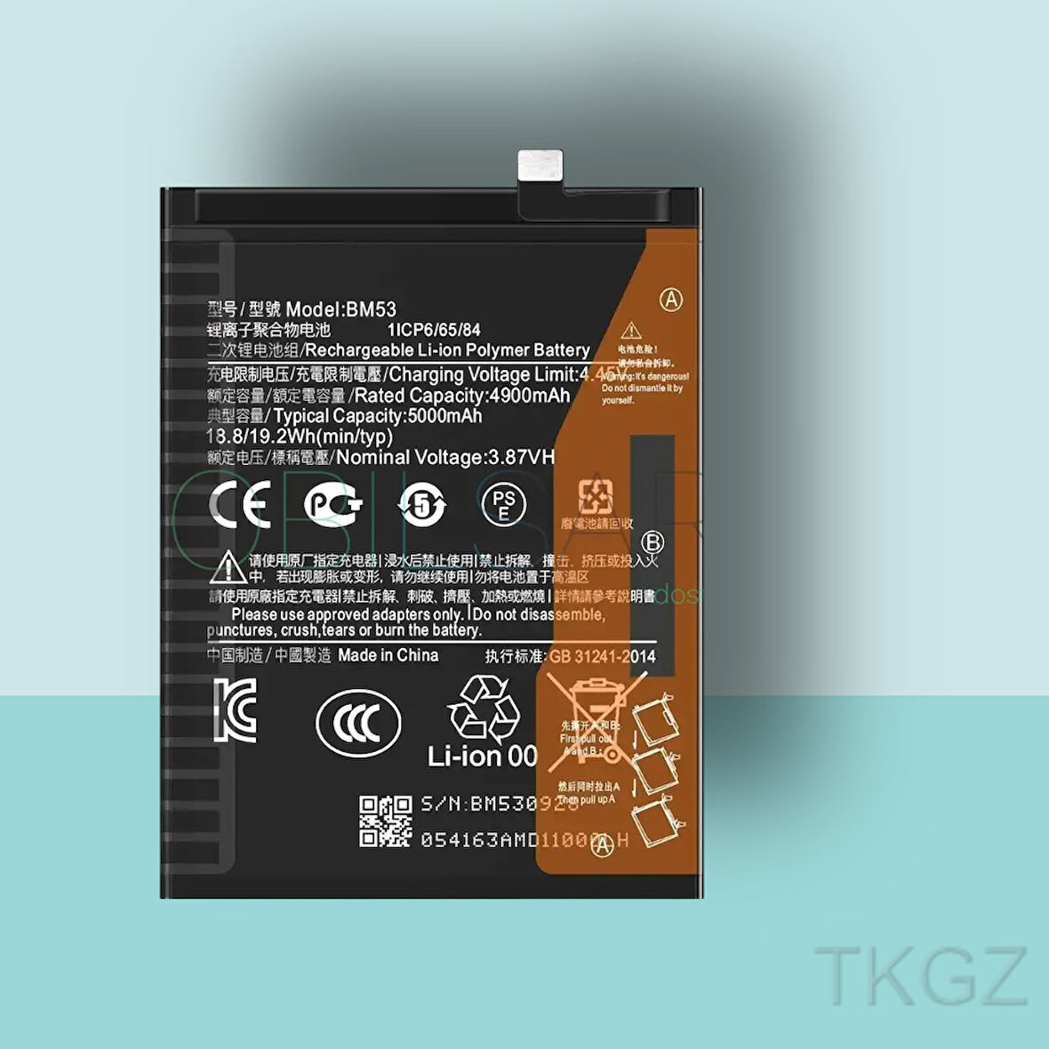 Tkgz - Xiaomi Mİ10T - BM53 - Batarya Pil Orijinal Sıfır