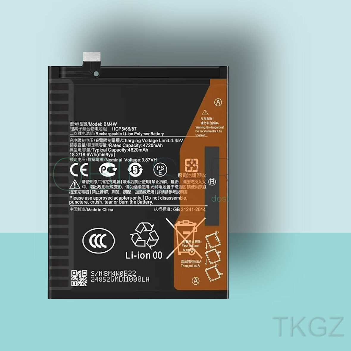 Tkgz - Xiaomi Mİ10T LİTE - BM4W - Batarya Pil Orijinal Sıfır