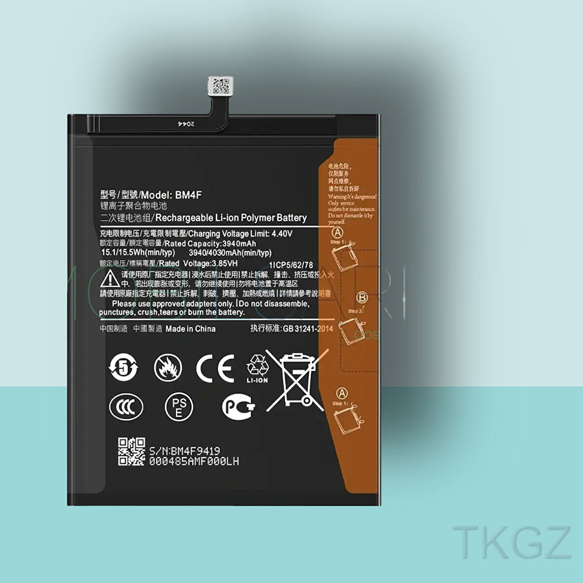 Tkgz - Xiaomi Mİ9 LİTE - BM4F - Batarya Pil Orijinal Sıfır