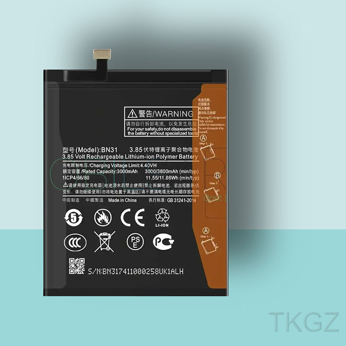 Tkgz - Xiaomi MİA1 - BN31 - Batarya Pil Orijinal Sıfır