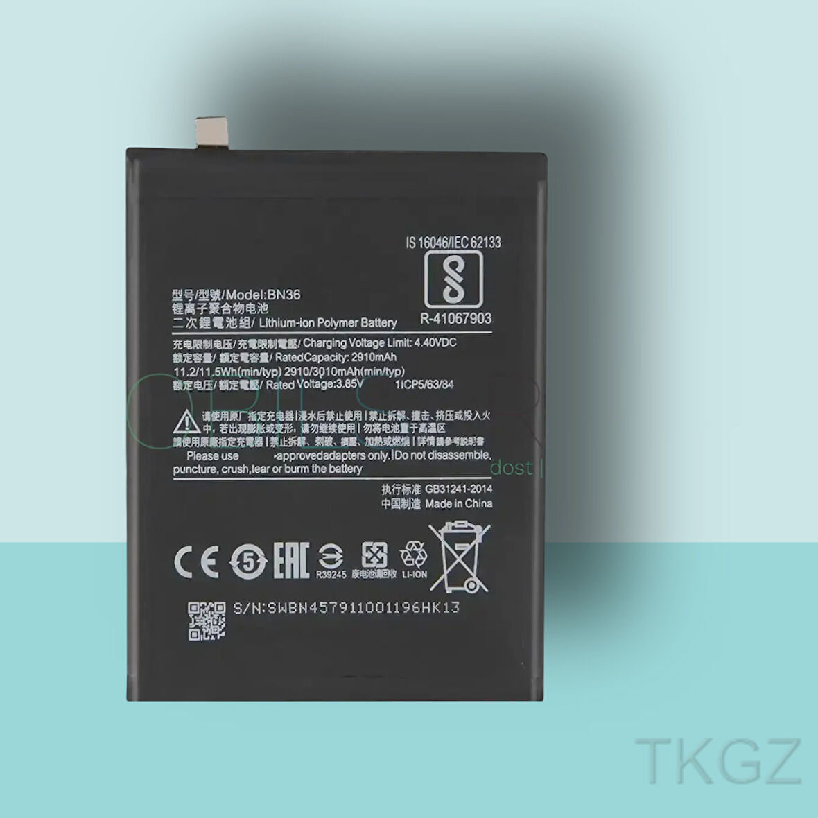 Tkgz - Xiaomi MİA2 - BN36 - Batarya Pil Orijinal Sıfır