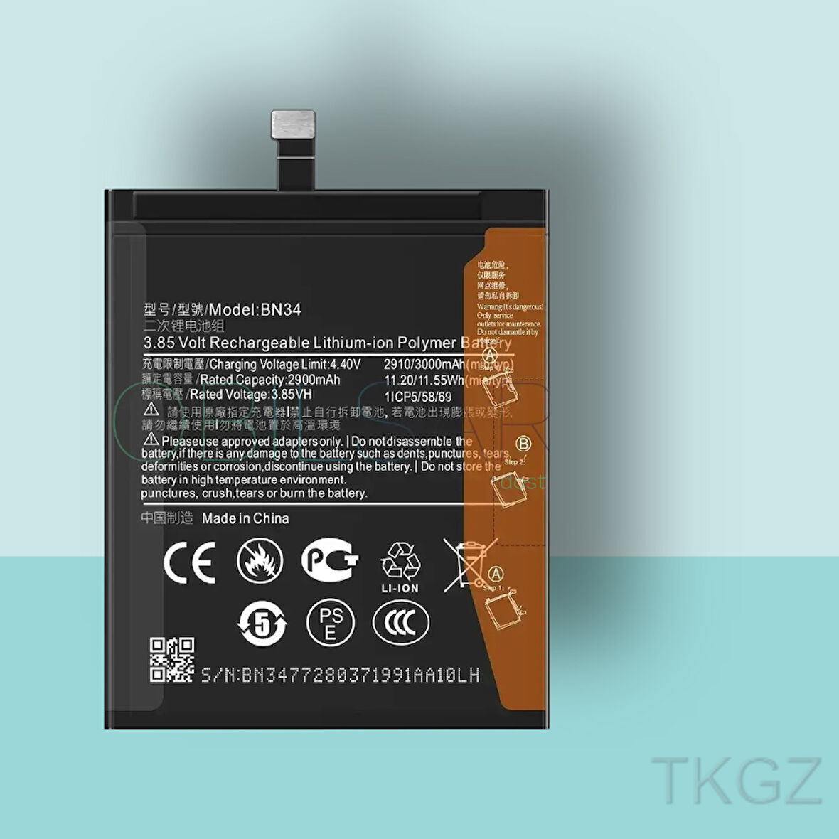 Tkgz - Xiaomi REDMİ 5A - BN34 - Batarya Pil Orijinal Sıfır