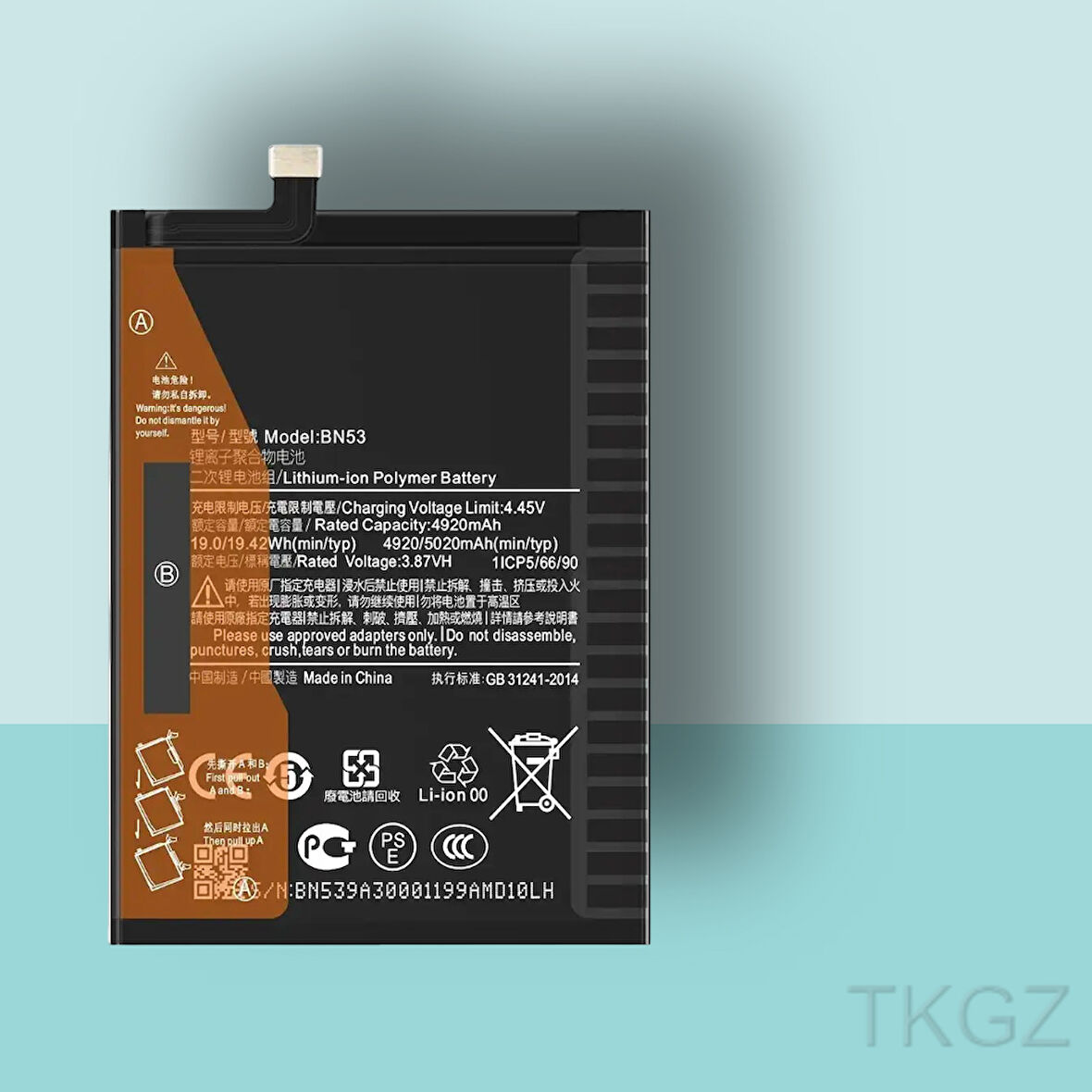 Tkgz - Xiaomi REDMİ NOTE 10 PRO 4G - BN53 - Batarya Pil Orijinal Sıfır