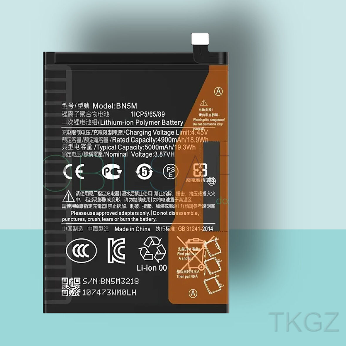 Tkgz - Xiaomi REDMİ NOTE 12 PRO 4G - BN5M - Batarya Pil Orijinal Sıfır