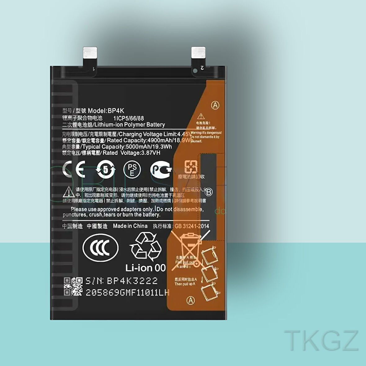 Tkgz - Xiaomi REDMİ NOTE 12 PRO 5G - BP4K - Batarya Pil Orijinal Sıfır