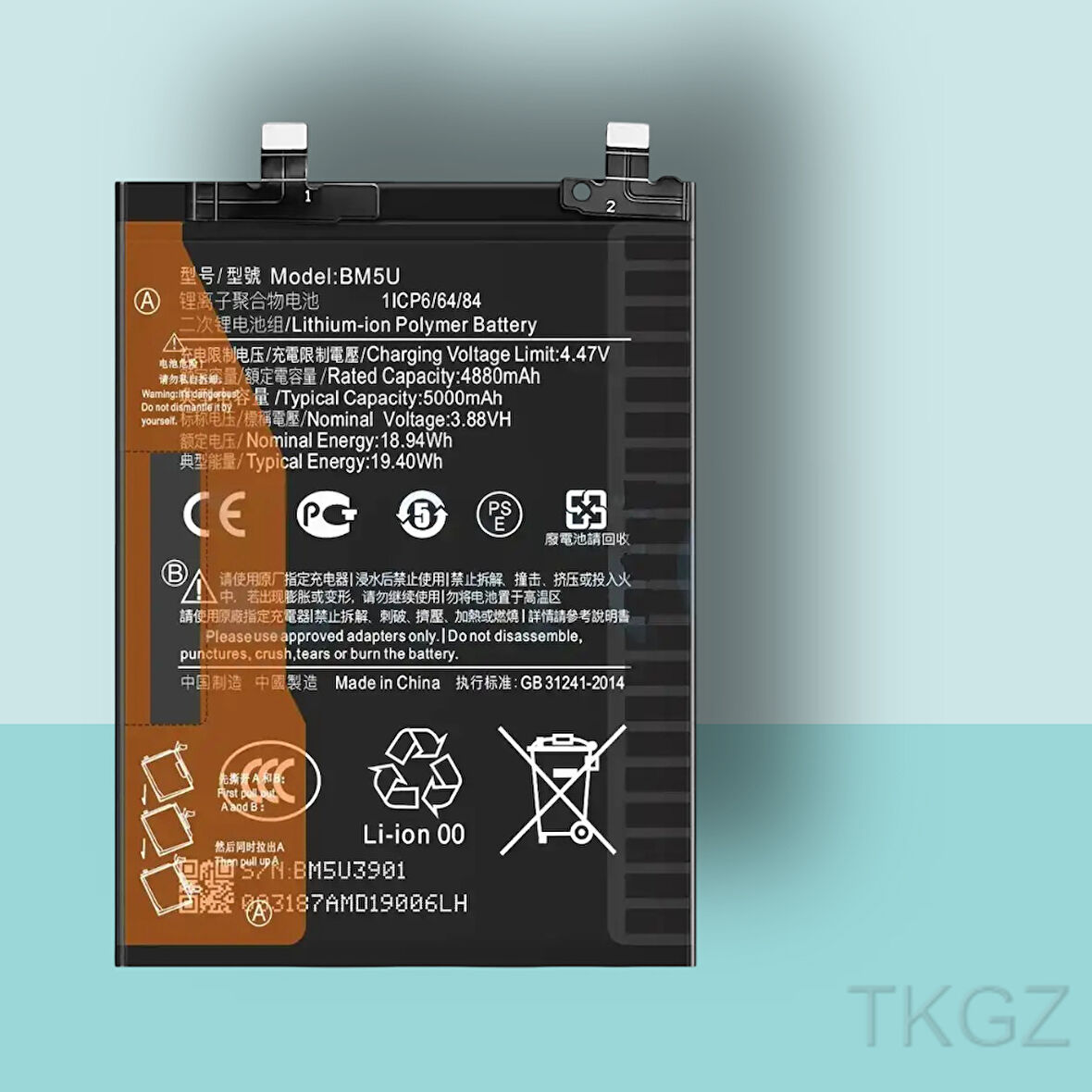 Tkgz - Xiaomi REDMİ NOTE 13 PRO PLUS 5G - BM5U - Batarya Pil Orijinal Sıfır