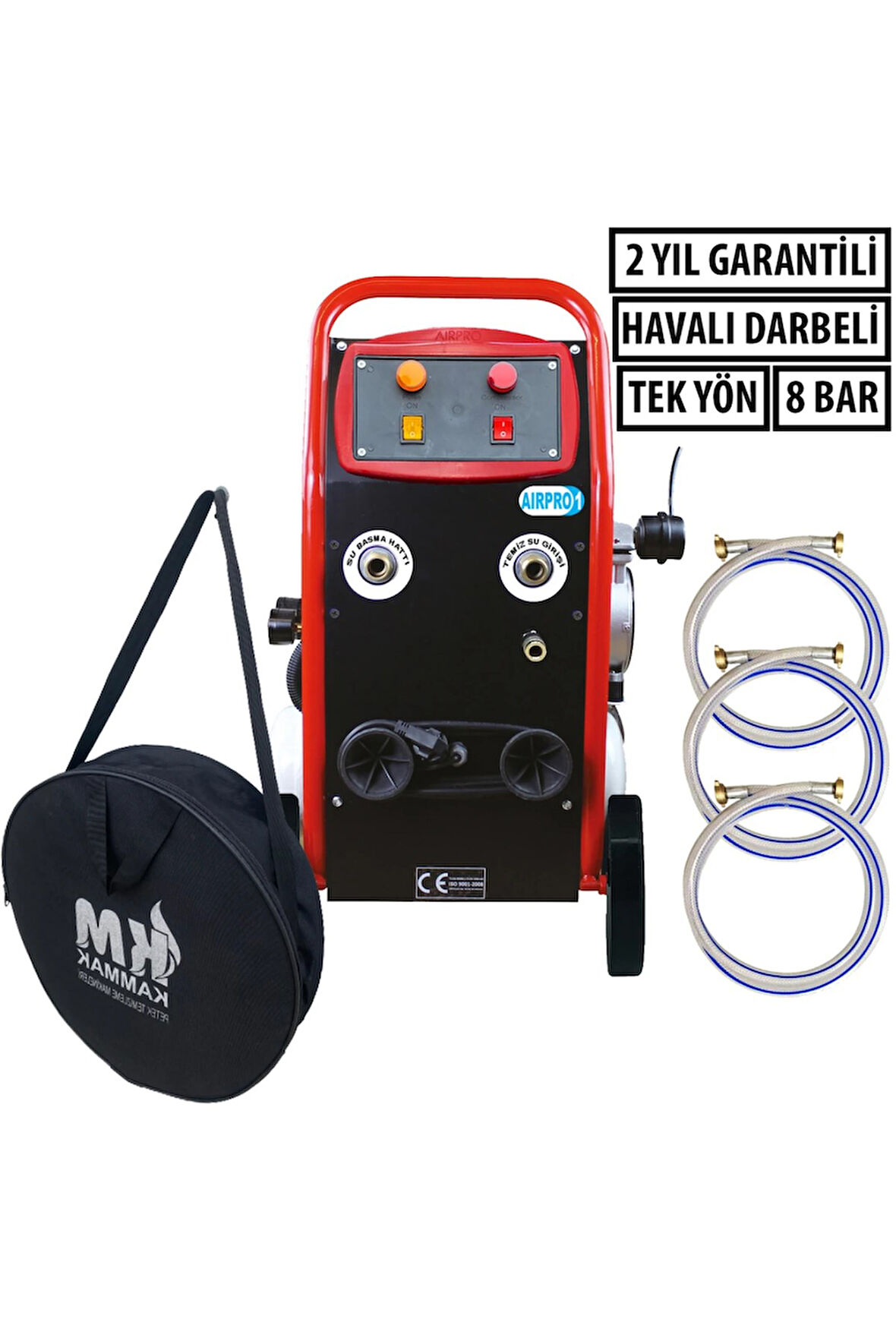 Kammak AirPro-1 Tek Yönlü Havalı Darbeli Kompresörlü Petek Temizleme Makinası