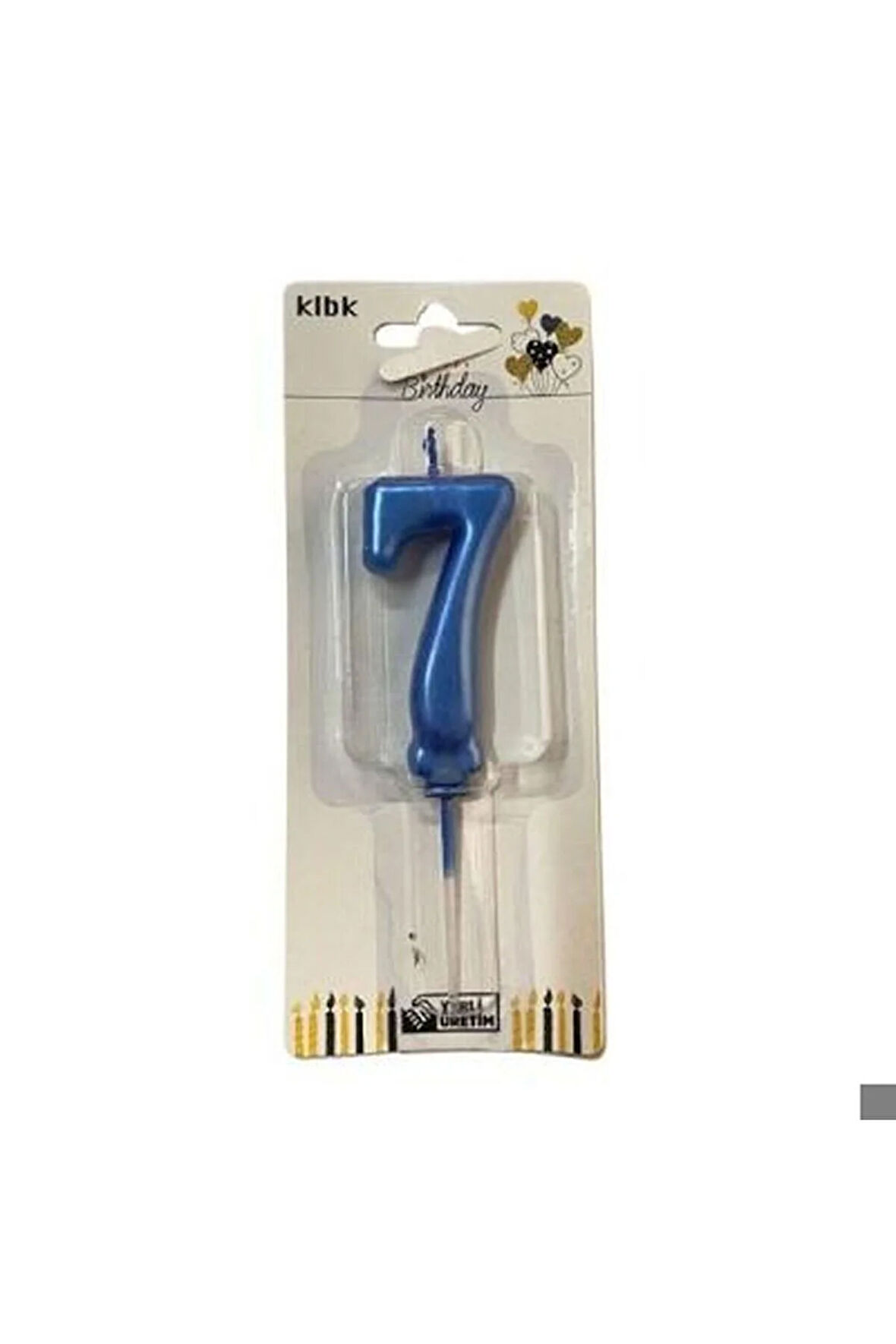 MAVİ RENK RAKAM PASTA MUMU