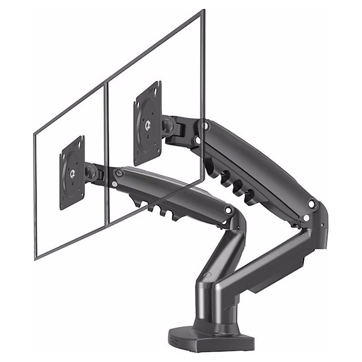 TAYFUN 13-32'' AMORTİSÖRLÜ STAND ÇİFT KOL LCD-LED MONİTÖR TUTUCU STAND ASKI APARATI
