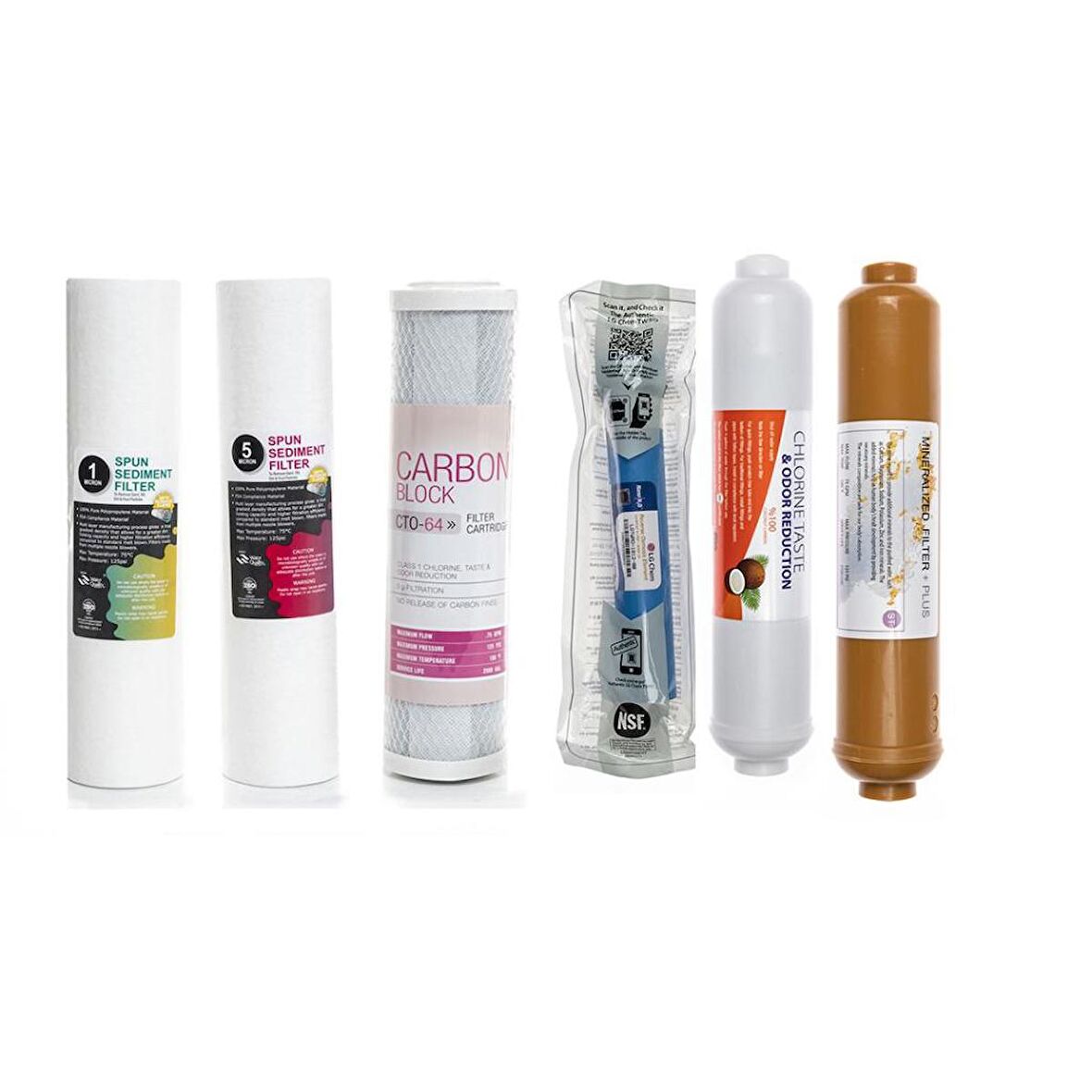 Sulook Açık Kasa Su Arıtma Cihazlarına Uyumlu 6'lı Filtre Seti Lg Membranlı