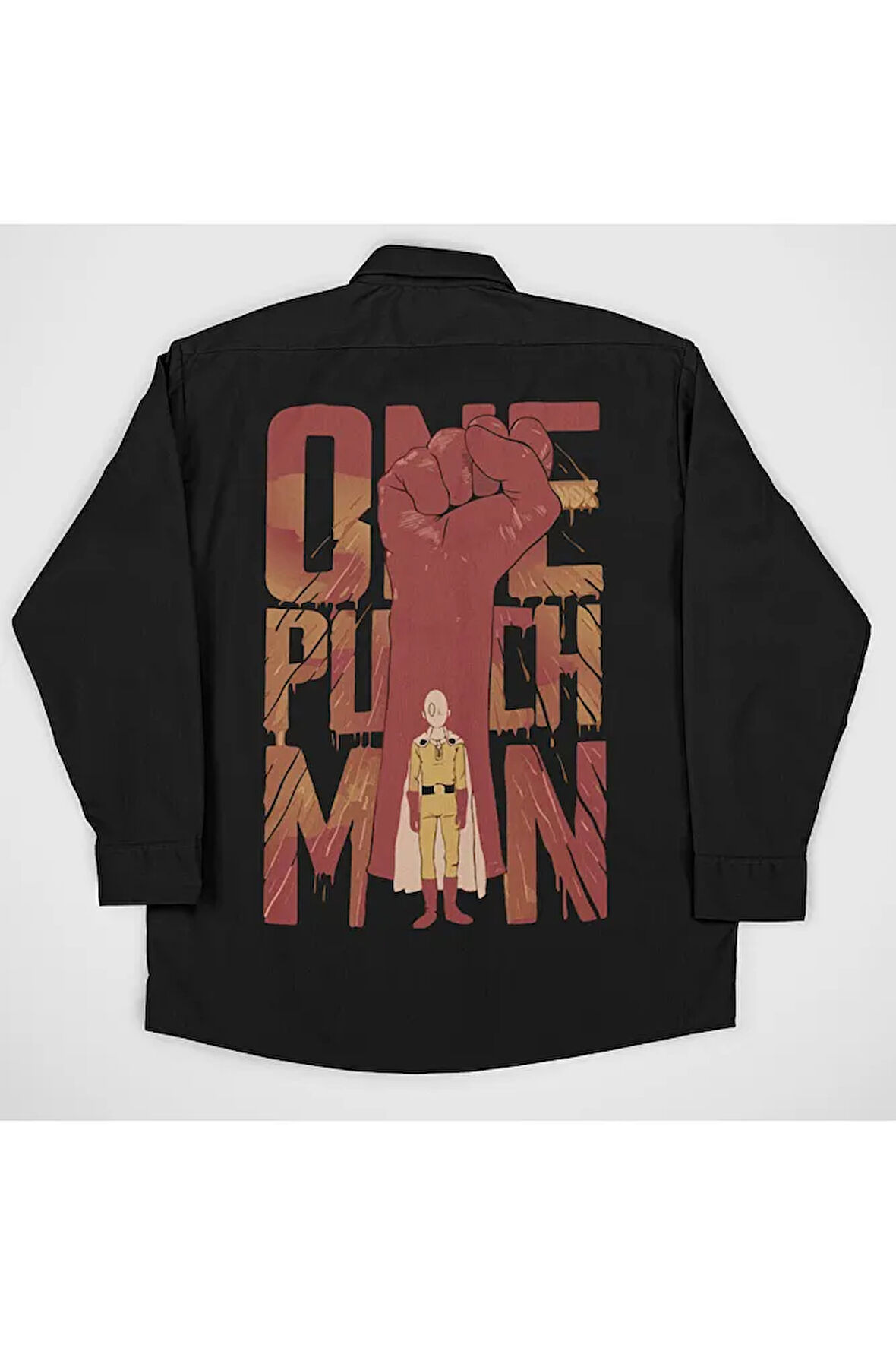 One Punch Man Baskılı Unisex Anime Dizi Karakter Gömlek