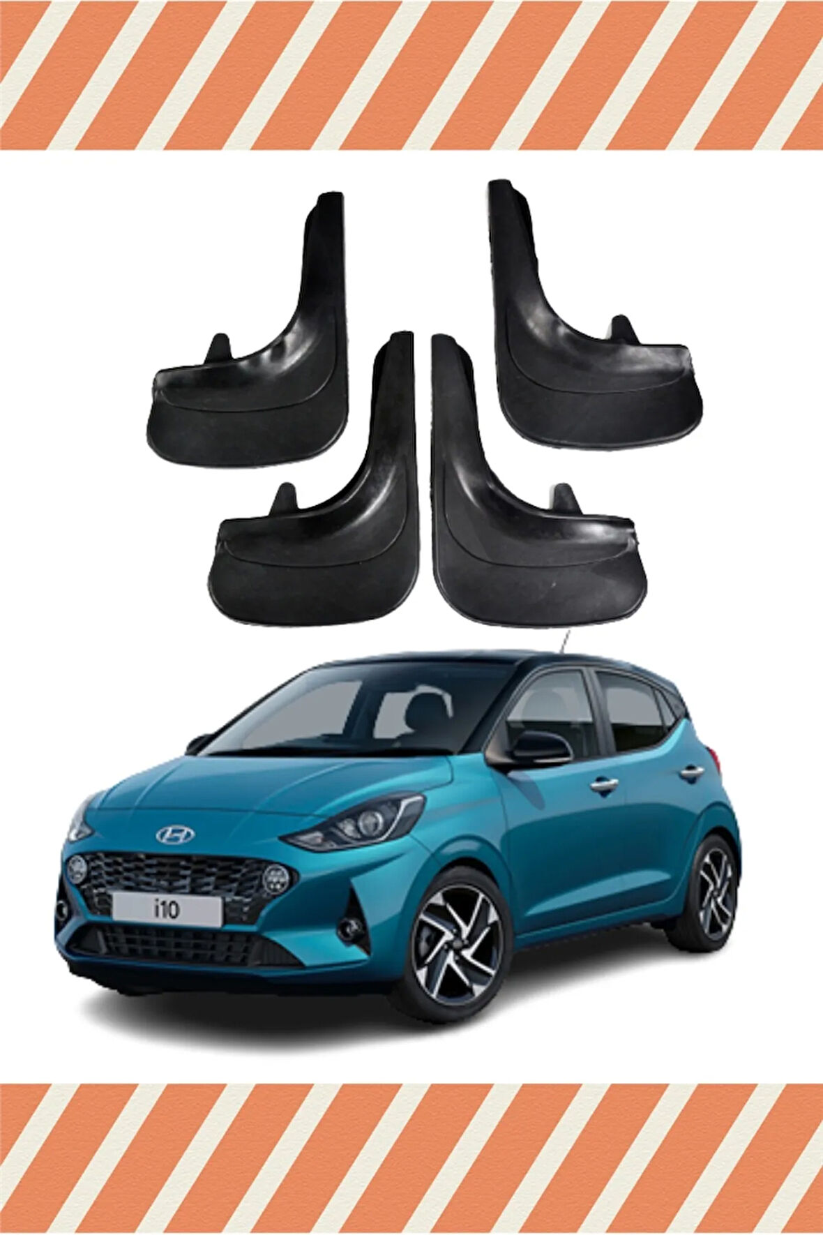 Hyundai i10 racing yazılı 4’lü tozluk çamurluk paçalık