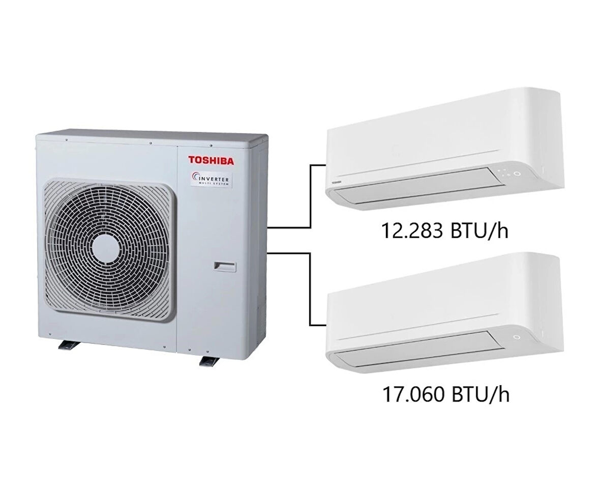 Toshiba 2M Multi Split Klima 12.000+17.000 BTU/h A+++
