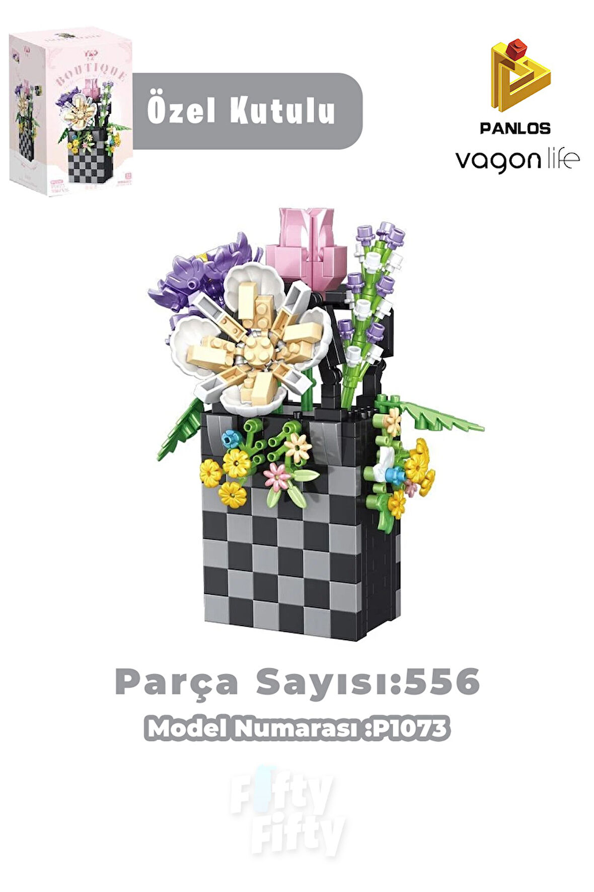 Panlos BOUTIQUE Serisi Siyah Çanta Figürü 556 Parça Oyuncak Yapım Seti -FFP1073