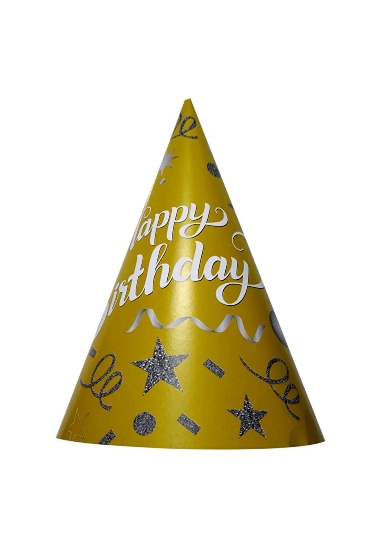 8 Lİ HAPPY BİRTHDAY GOLD ŞAPKA
