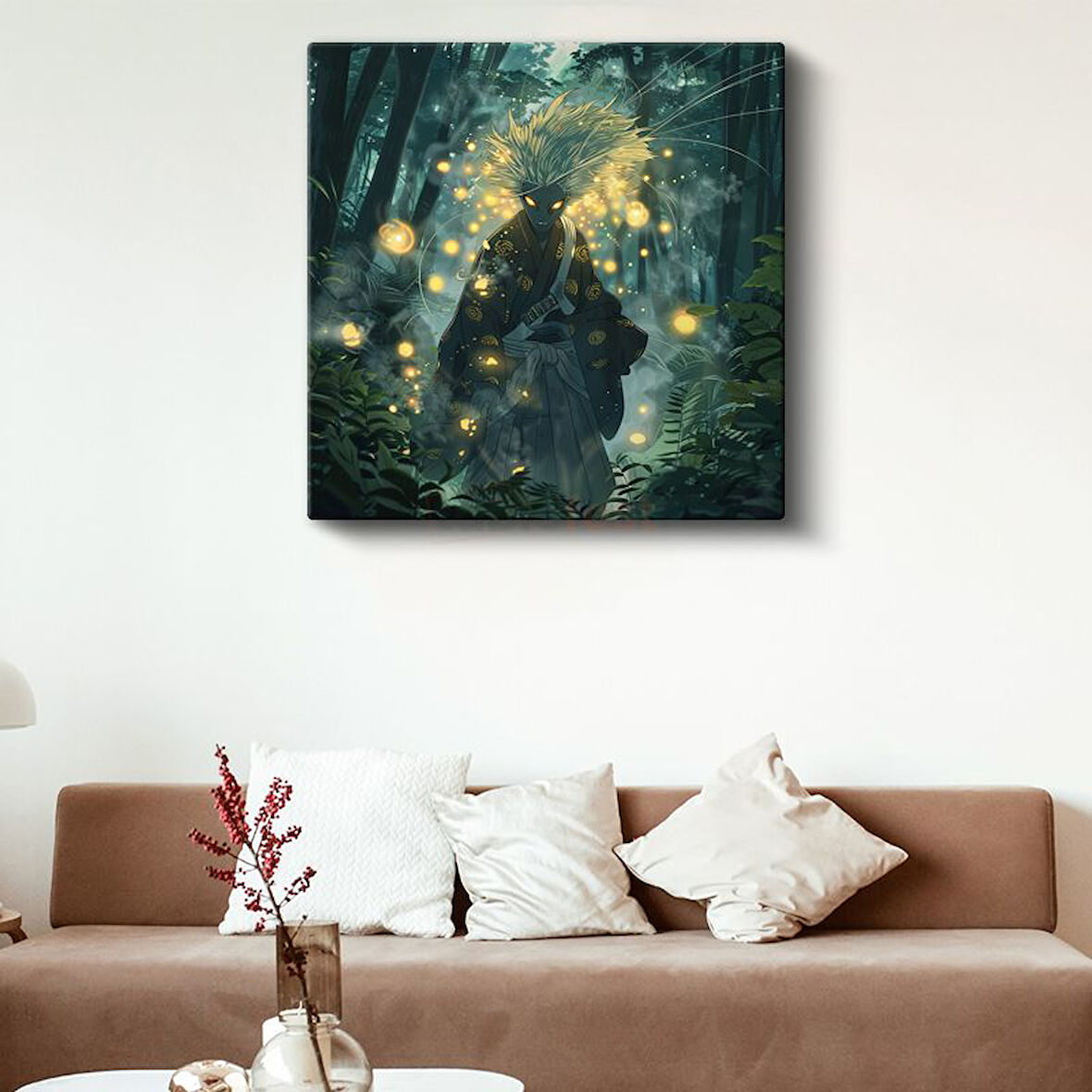 Orman Savaşçısı - Altın Işıltı Anime Kanvas Tablo