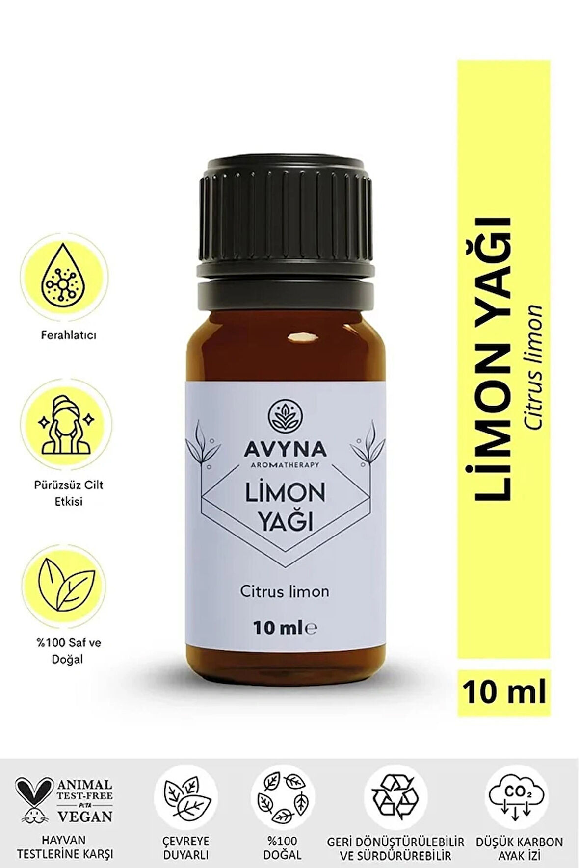 Reyo Avyna Limon Uçucu Yağı 10 ml %100 Saf ve Doğal