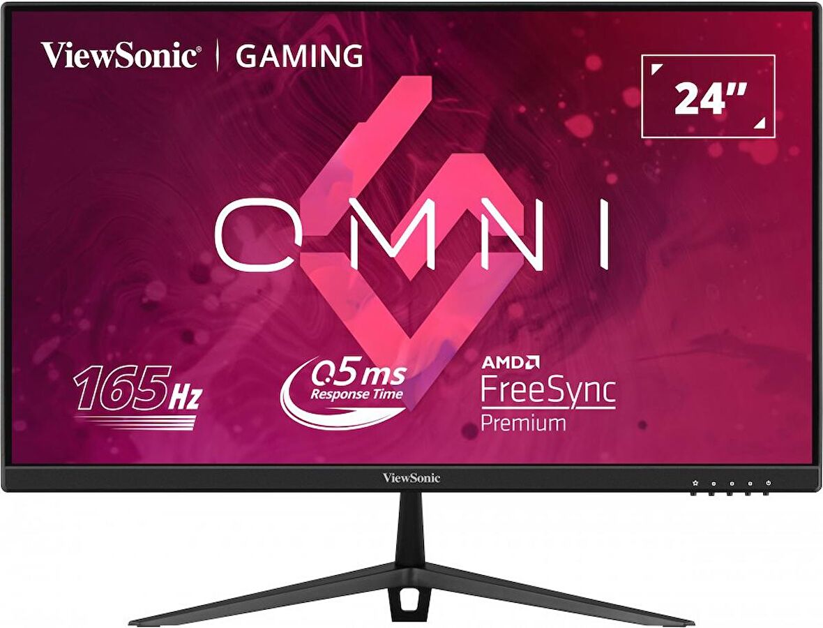 VIEWSONIC 23.8" VX2428J 0.5MS 165HZ IPS FHD HDMI DP 3KENAR CERCEVESIZ FREESYNC GAMING MONITOR 