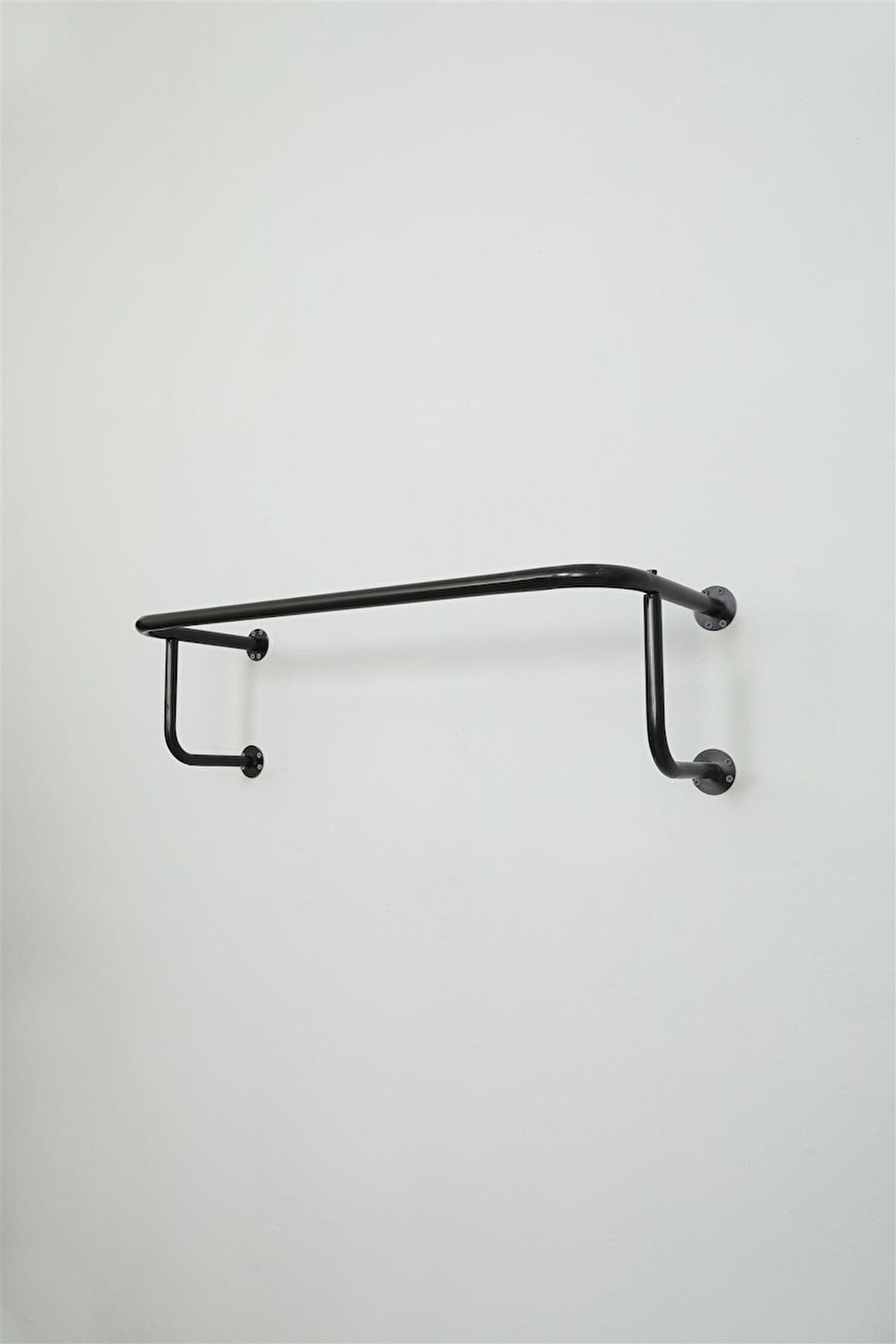 Destekli Yuvarlak Borudan U Askı 70 cm Siyah