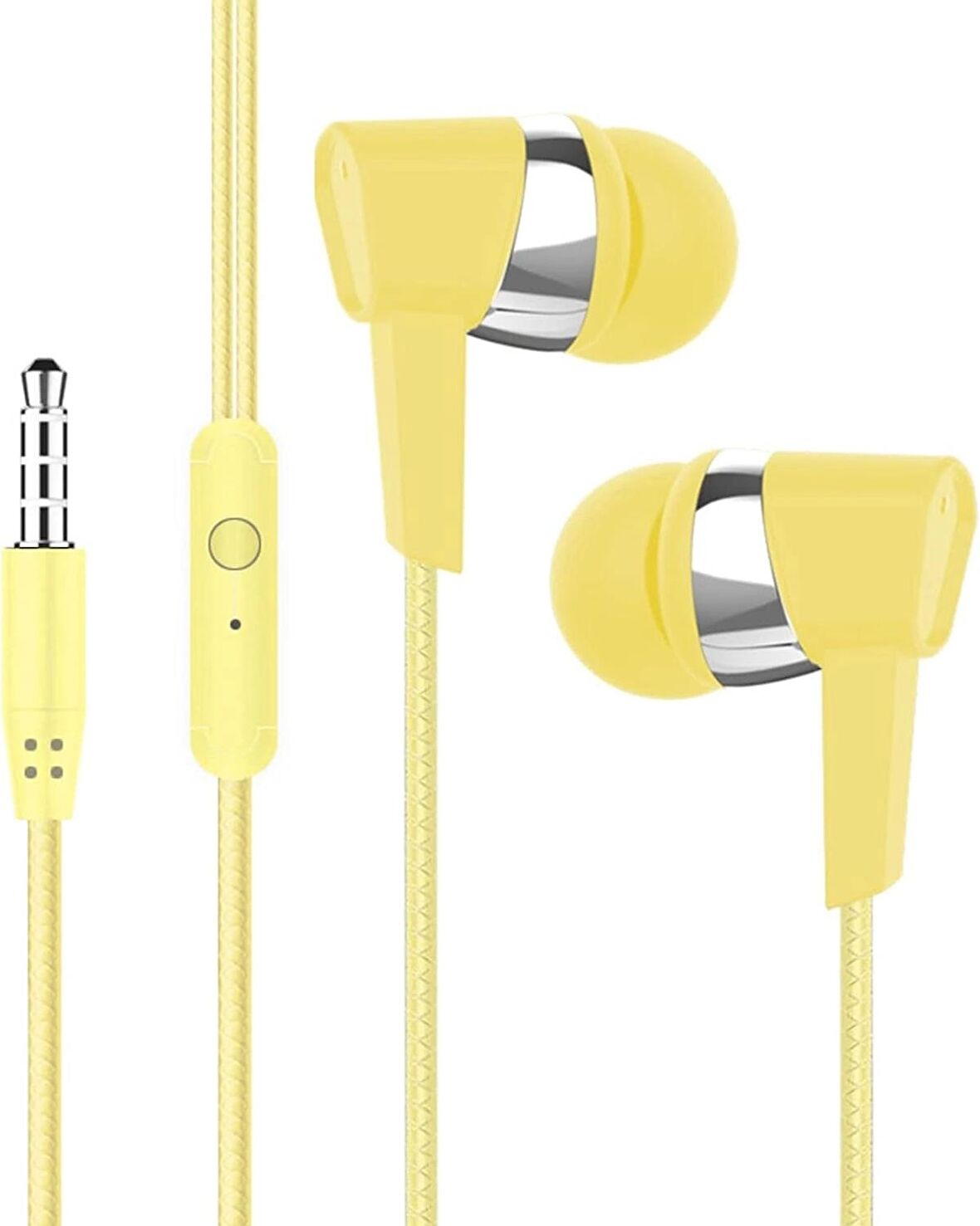Kablolu Earbud 3.5mm Stereo Spor Kulak İçi Kulaklık Sarı