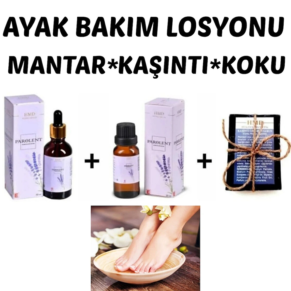 Bitkisel Ayak Bakım Losyonu 50cc+20cc+Sabun (Mantar-Kasıntı-Koku)Sağlık Bakanlığı Onaylı
