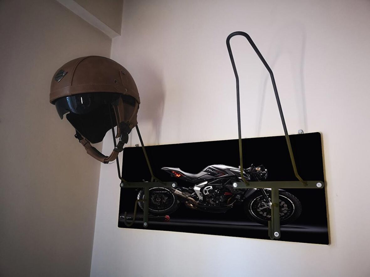 Motosiklet Kask Askısı, Motor Kask Askısı, Kask Askılığı AGUSTAX2V1