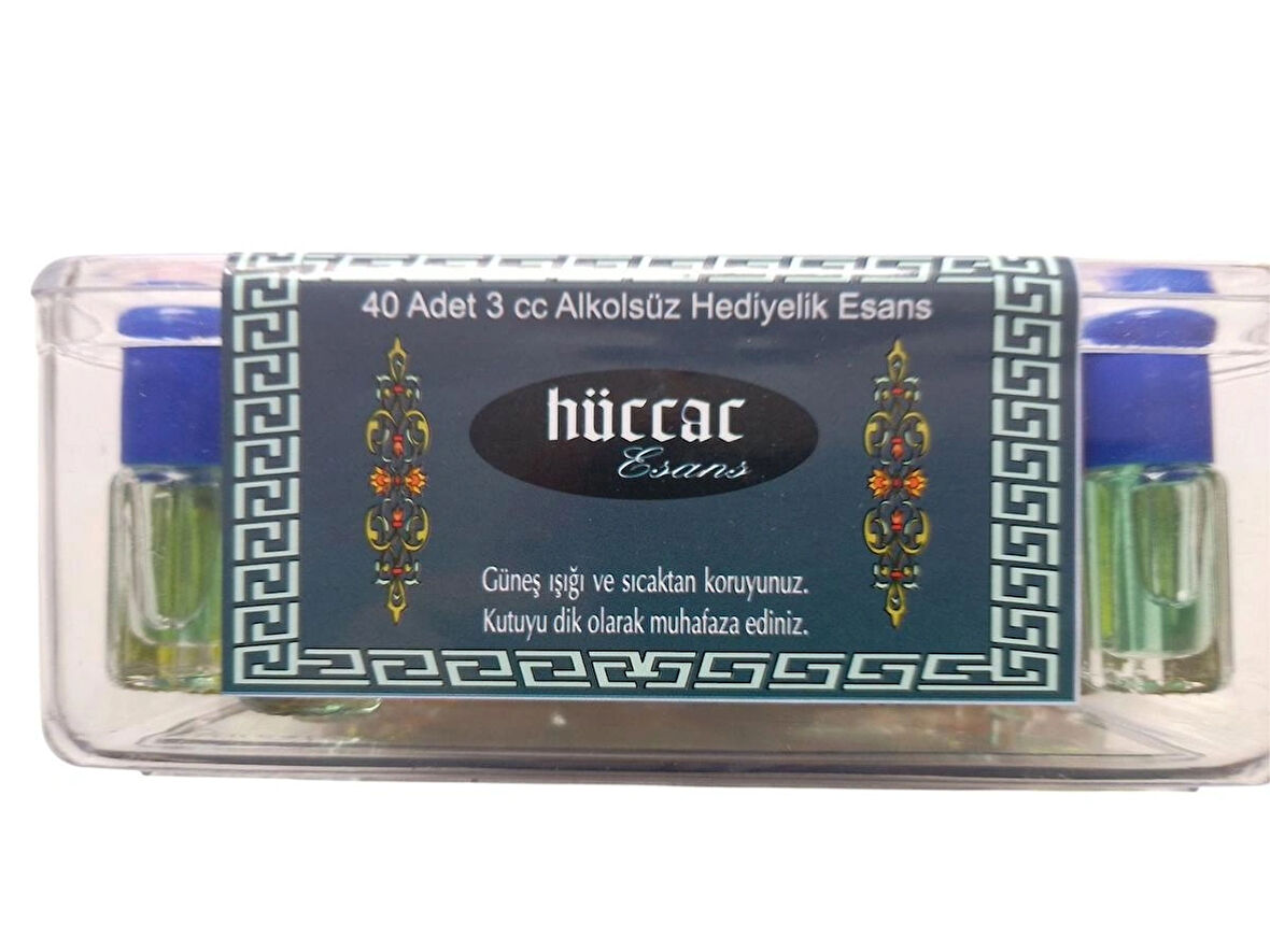 Hüccac 40 lı Hediyelik Lüks Esans 3 ml Rollon Şişe Renkli Kapak ( Minimum 5 Çeşit Esans)