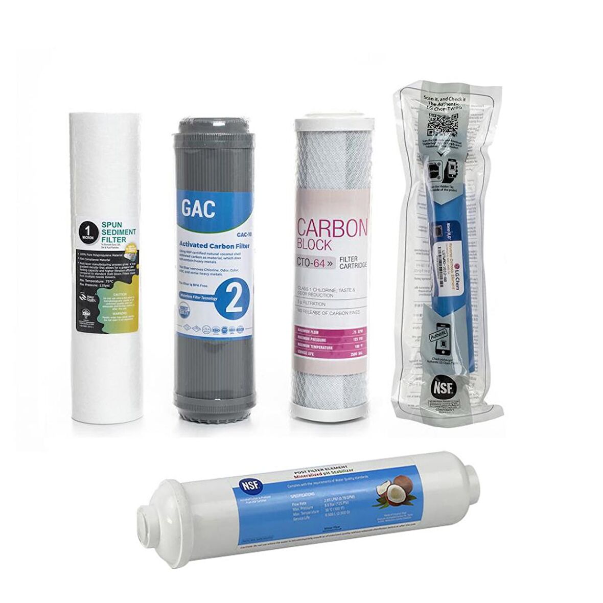 Sulook Açık Kasa Su Arıtma Cihazlarına Uyumlu 5'li Filtre Seti Lg Membranlı