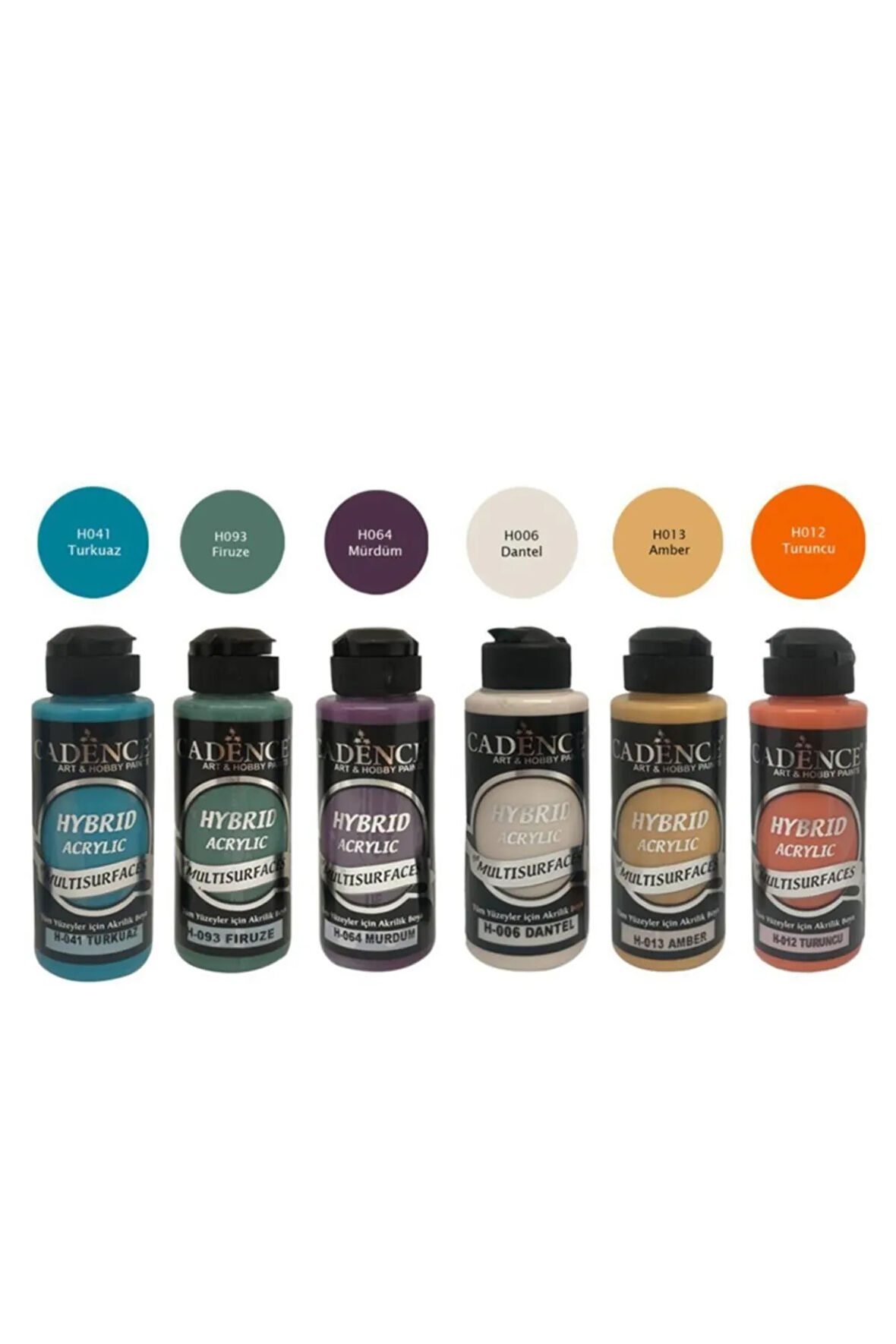 Hybrid Akrilik Boya Seti 120 Ml 6 Lı Sıcak Soğuk Renkler