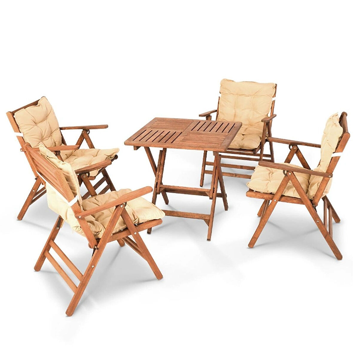 Reyo Consept Elis Katlanabilir 4'lü Masa Seti