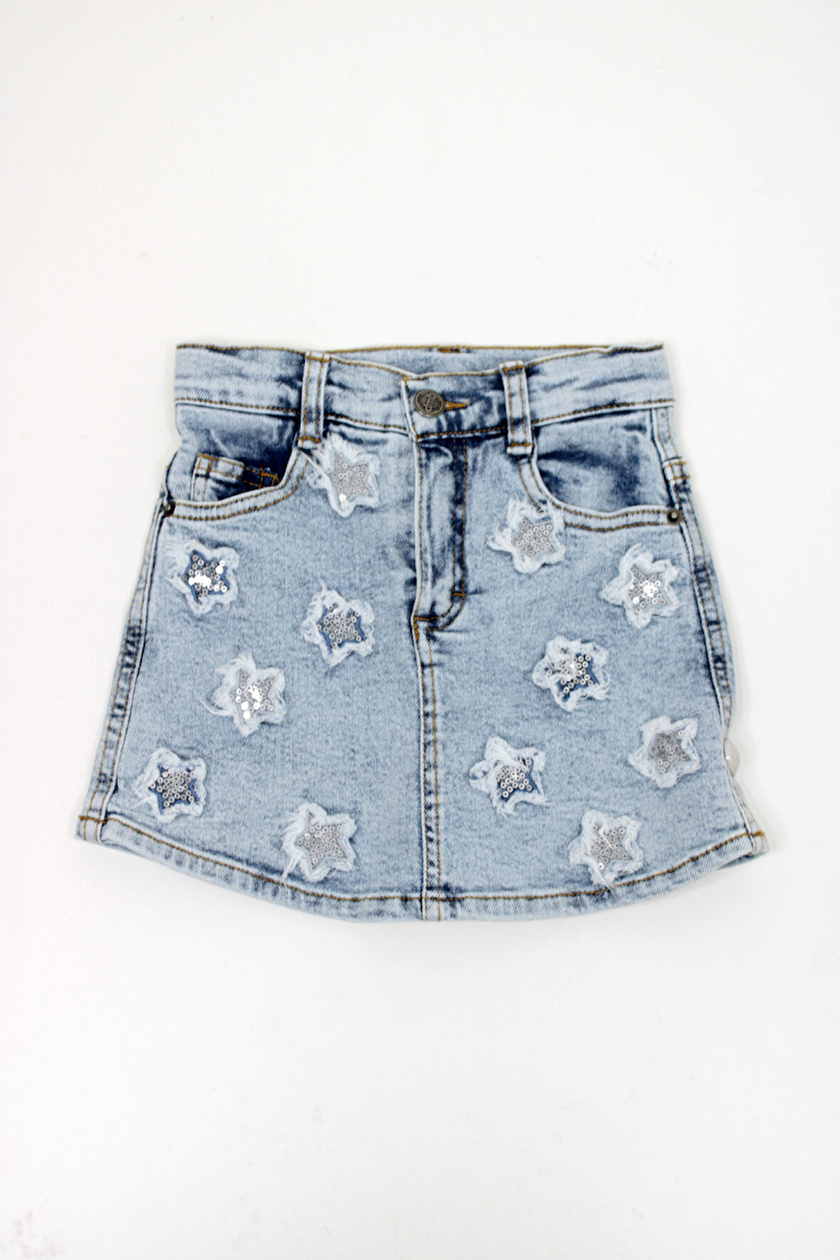 Dmb Kız Çocuk Yıldızlı Kot Şort Etek