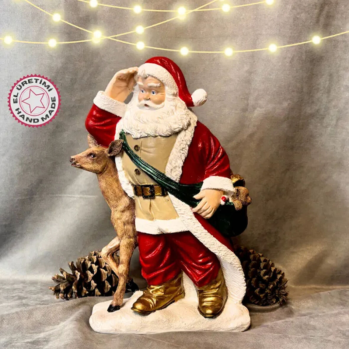 Uretti - Funda 1603 - El Yapımı Noel Baba Biblosu - 18 x 32 cm