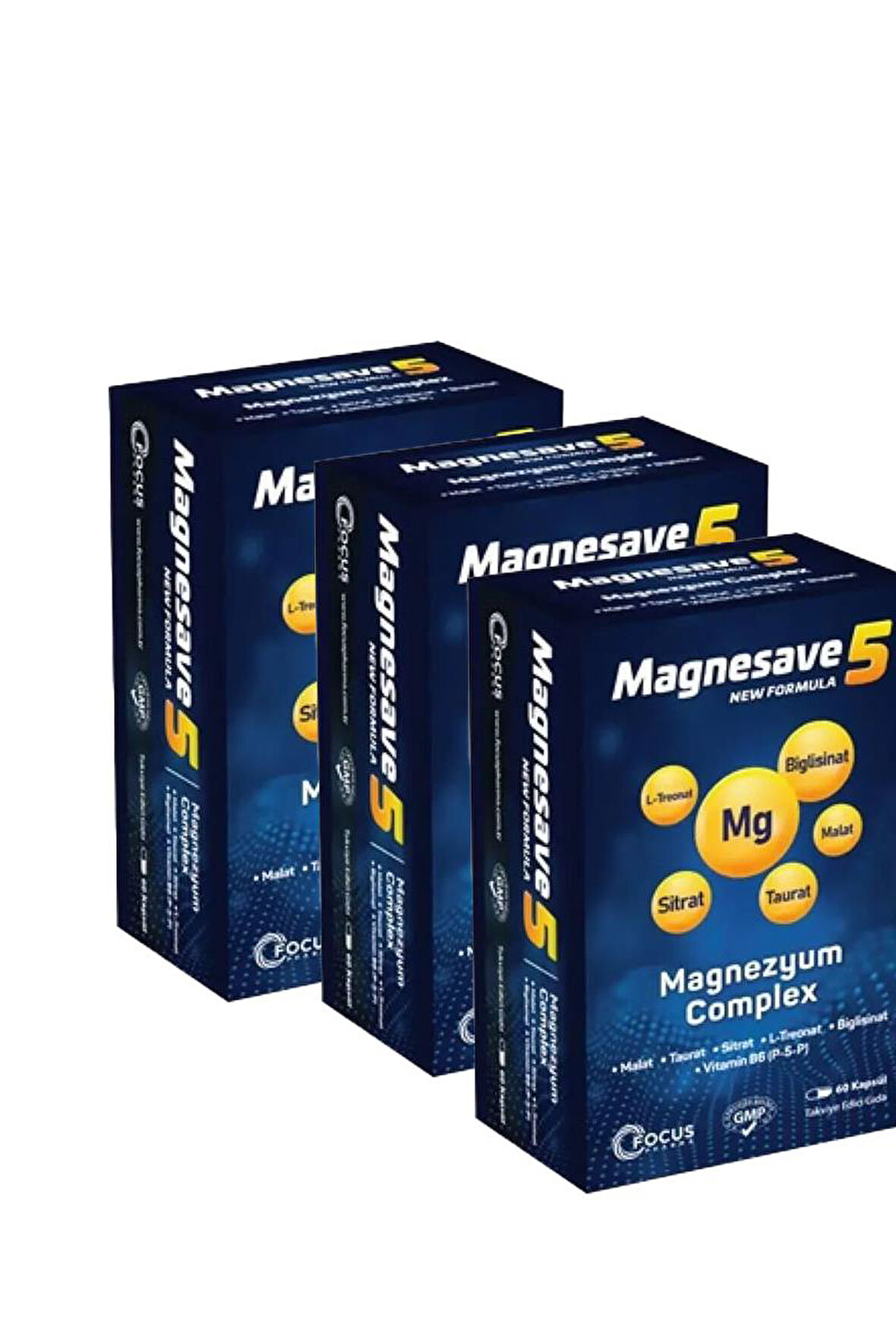 Magnesave5 Magnezyum Complex 60 kapsül x2