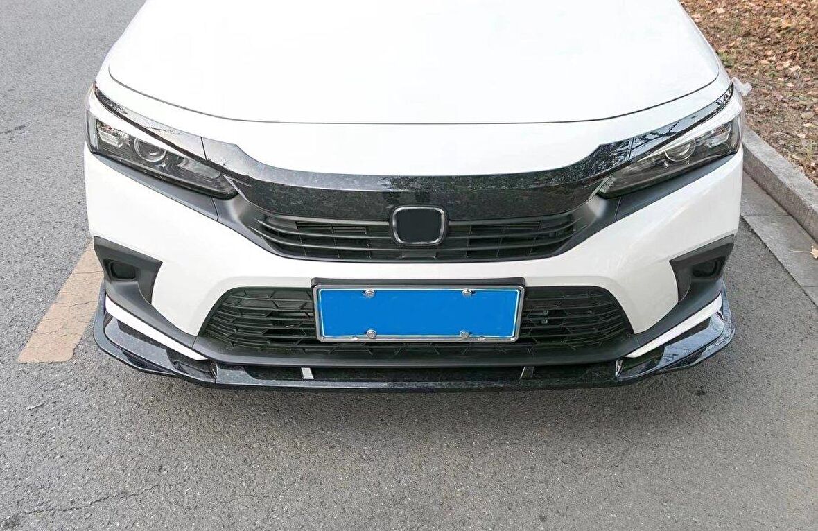 Honda civic ön tampon altı lip piano black 2021+ için uygundur