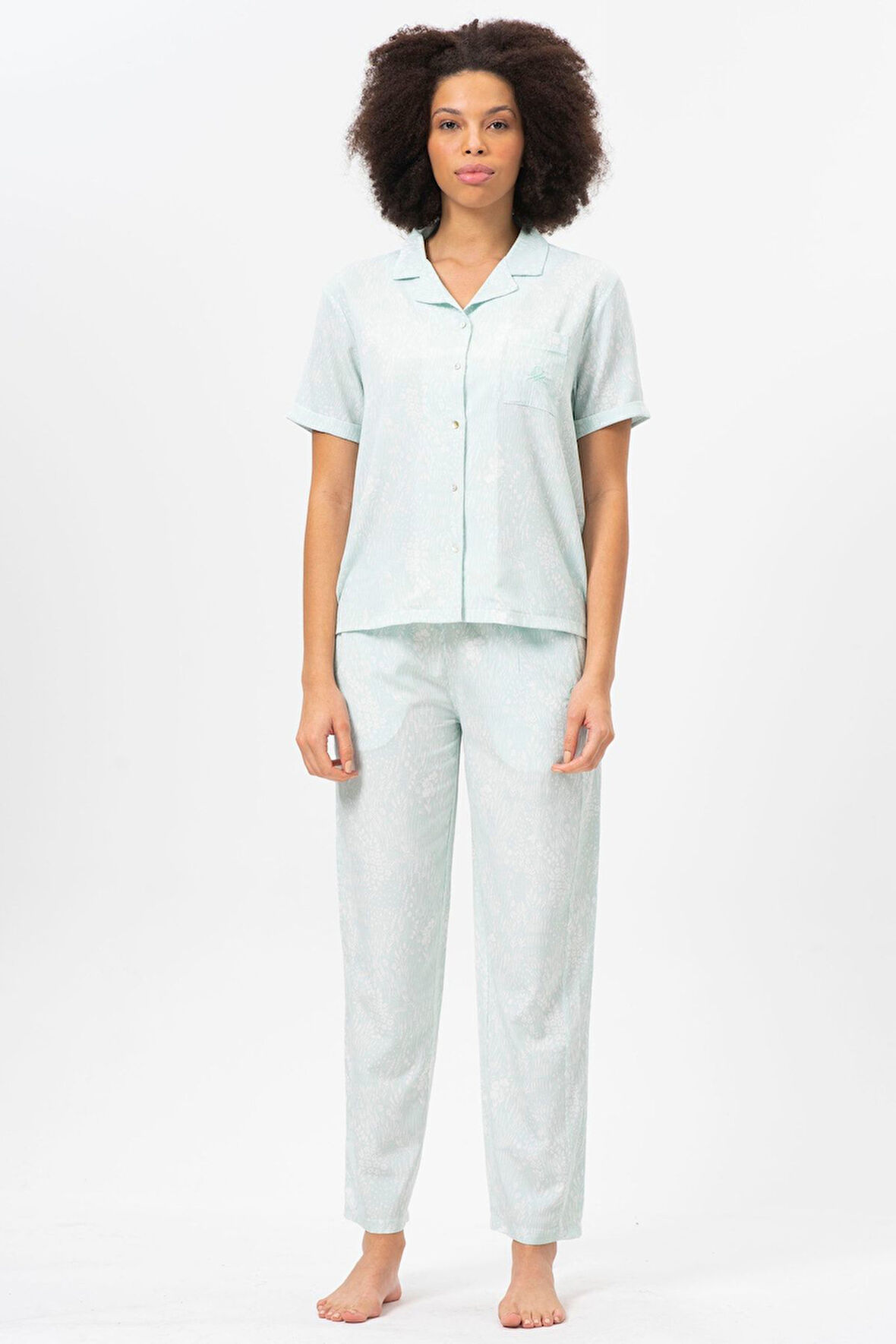 United Colors of Benetton Kadın Pijama Üstü Bnt-w20413 Yeşil