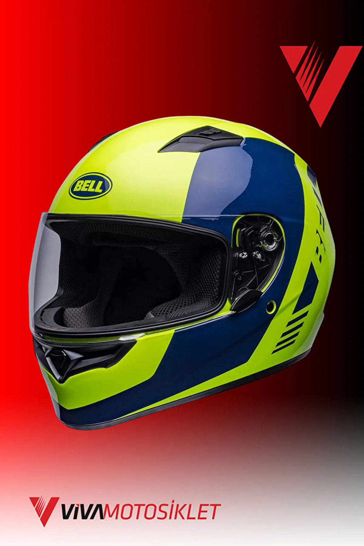 BELL PS QUALIFER TURNPIKE  - HVZY-NAVY(MAVİ-YEŞİL)/XXL