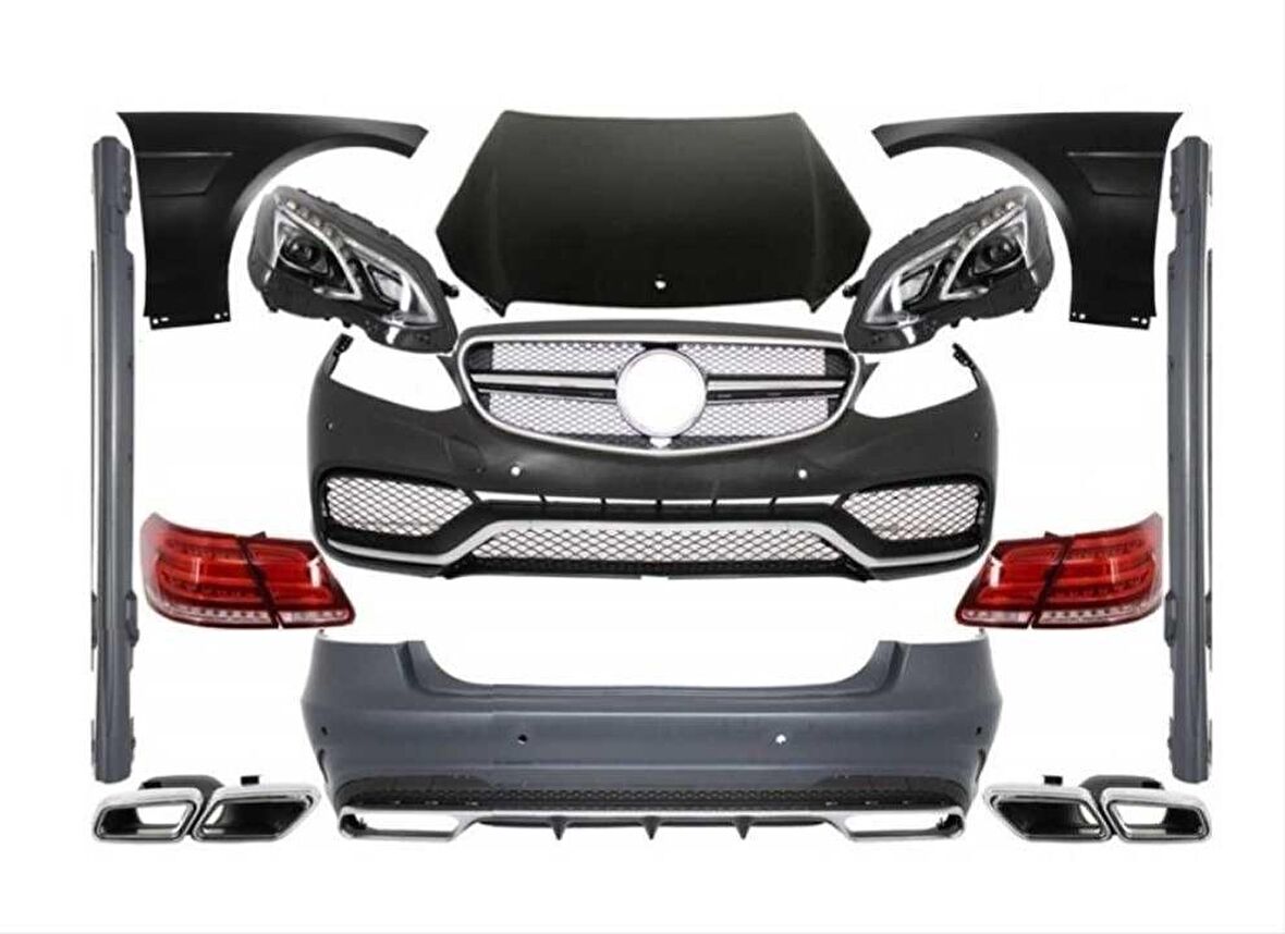 Mercedes w212 e63 facelift dönüşüm body kit seti 2007 / 2012
