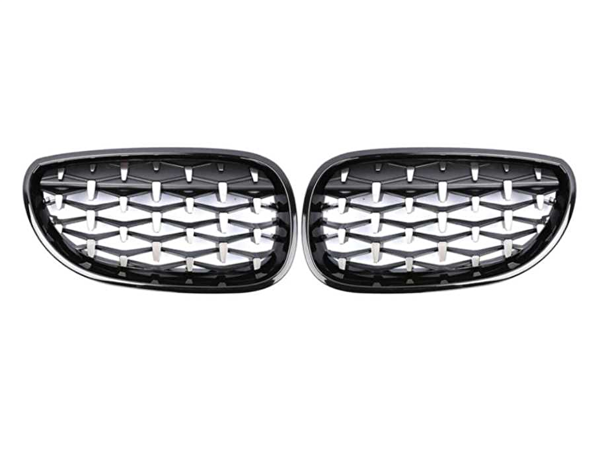 Bmw e60 diamnod böbrek ön panjur ızgara 2005+ siyah
