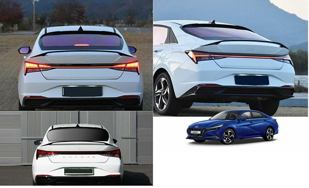Hyundai elantra spoiler yüksek model pianoblack  2021+ 