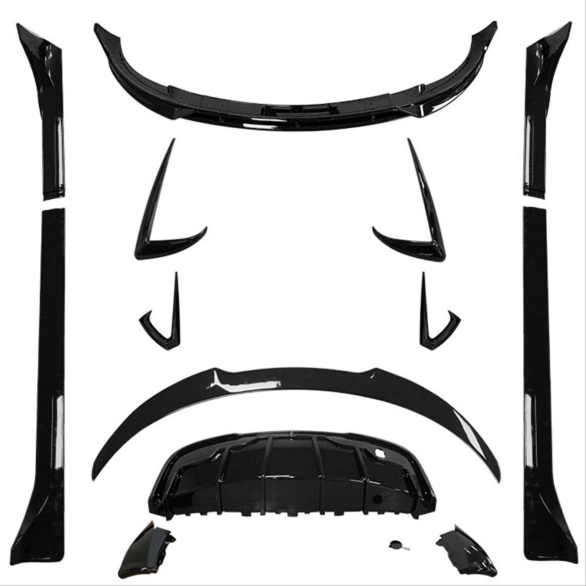 Tesla y model body kit aero kit pianoblack