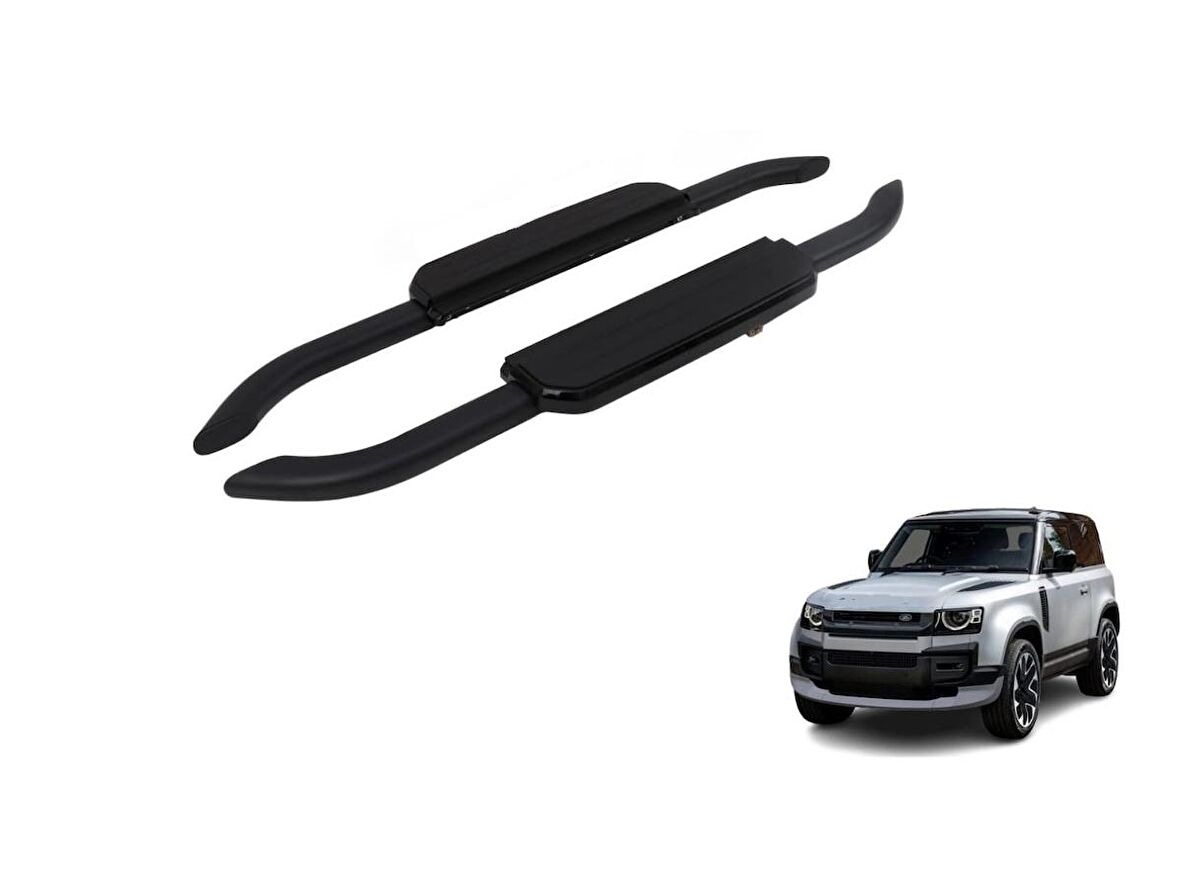 Lr defender yan basamak koruma 90 kasa siyah 2020+