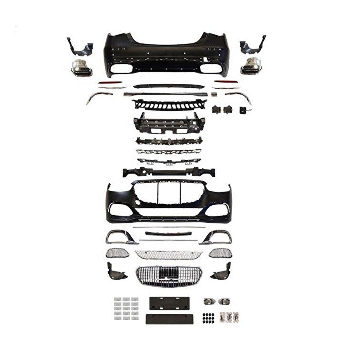 Mercedes w223 maybach body kit tampon seti 2021+ s serisi