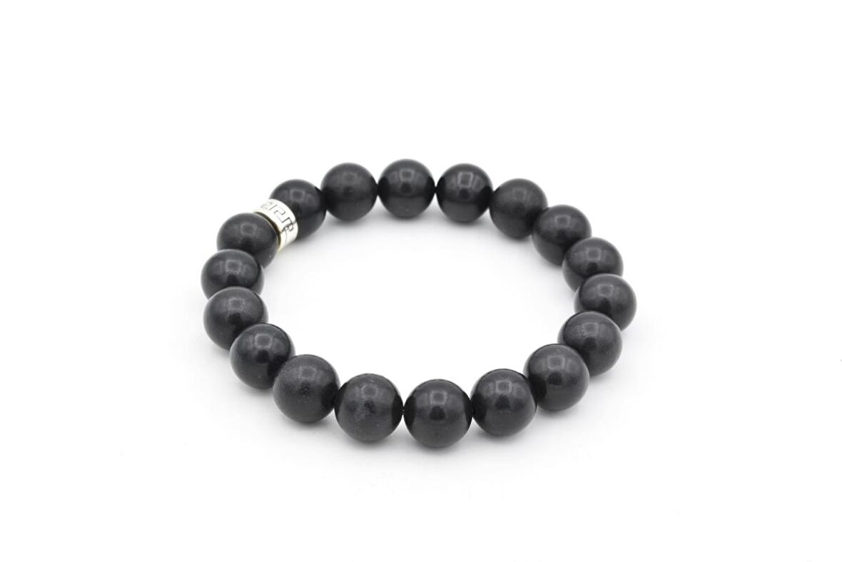 HAKİKİ DOĞAL ŞUNGİT TAŞI BİLEKLİK 1.KALİTE 005 SHUNGİTE